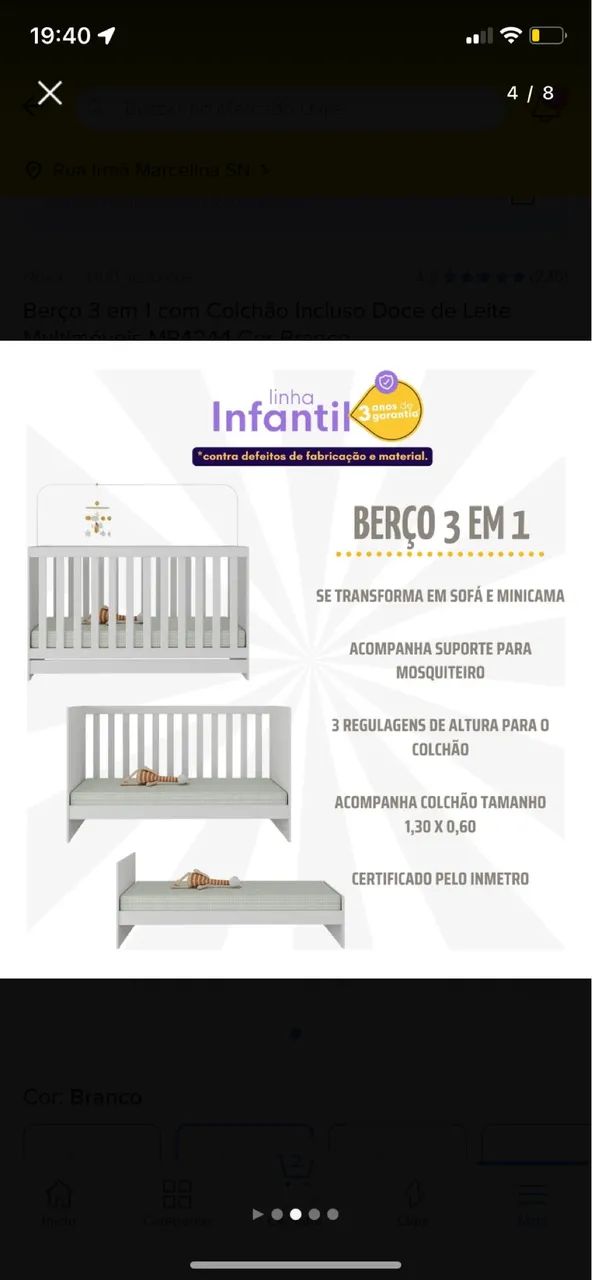 Berço 3 em 1, nunca usado  - Foto 4