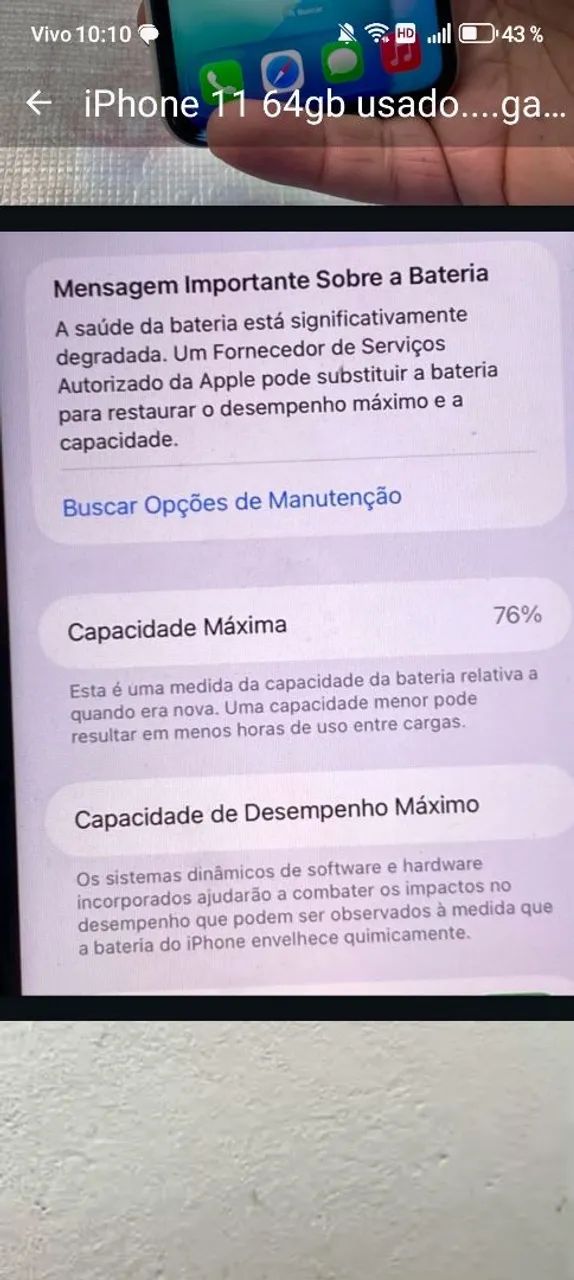 IPhone 11   64gb usado. 76 de bateria - Foto 3