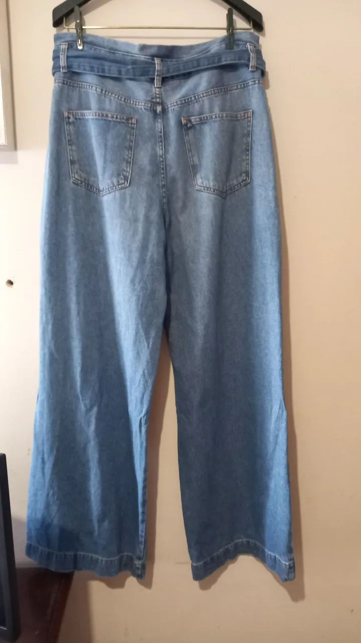 Calça pantalona jeans 44 - Foto 3