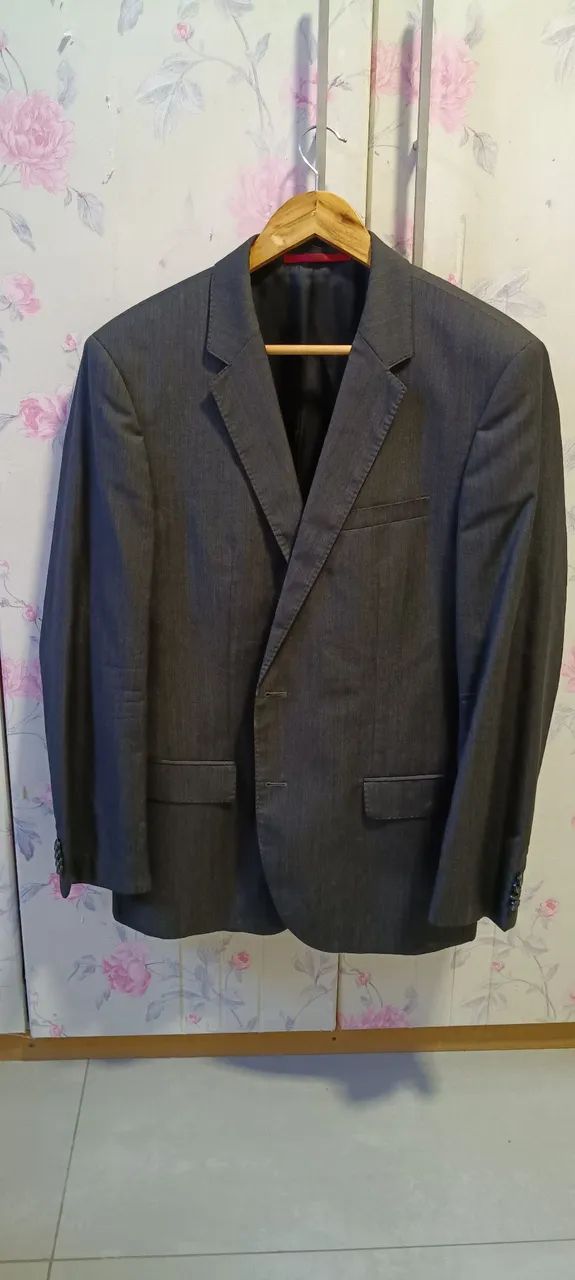Terno Costume Hugo Boss preto chumbo / cinza 52
