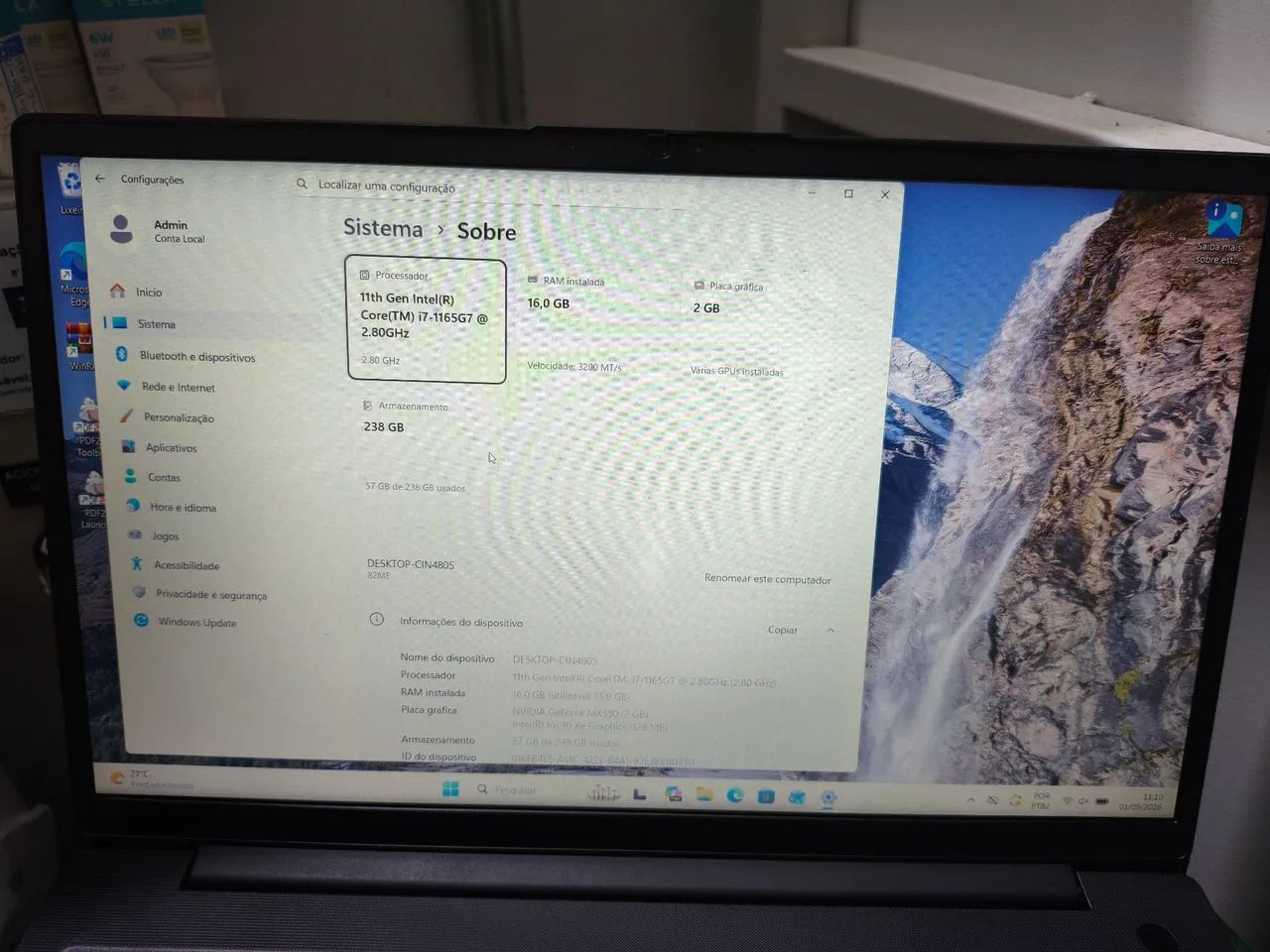 Notebook Lenovo I7 16GB RAM  - Foto 5
