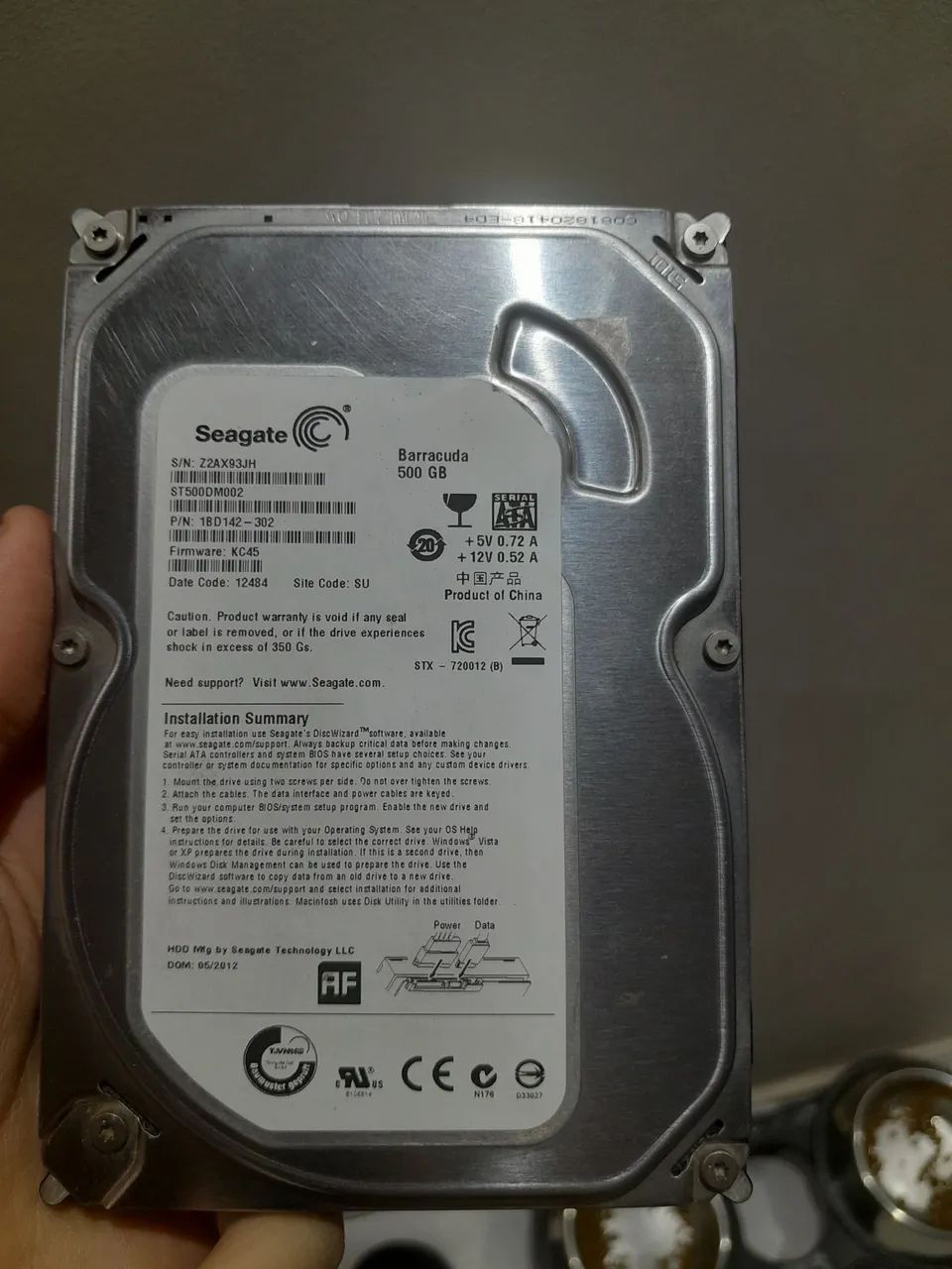 Hd Seagate 500gb quebrado