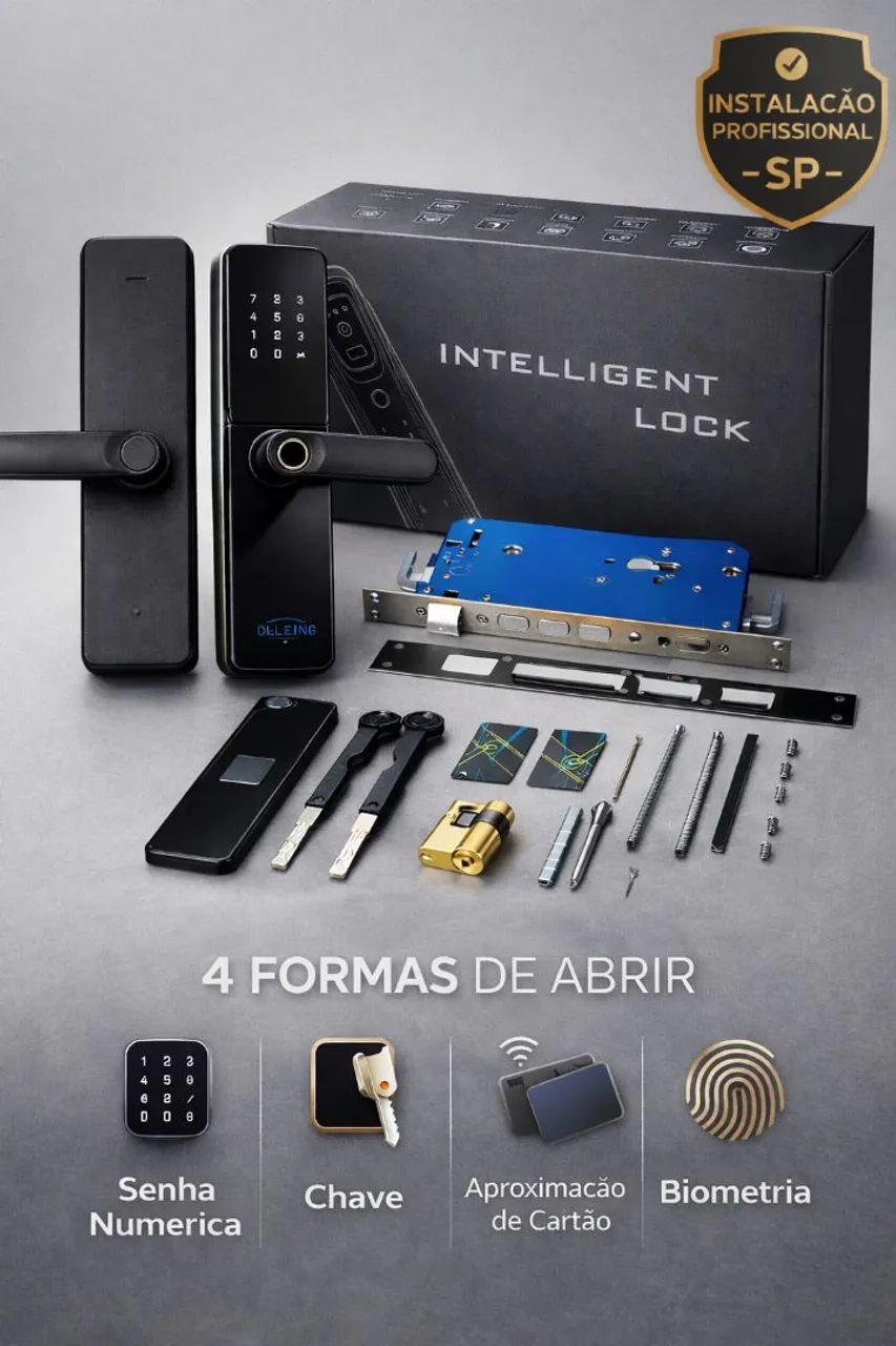 Fechadura eletrônica digital Smartlock instalação incluso 