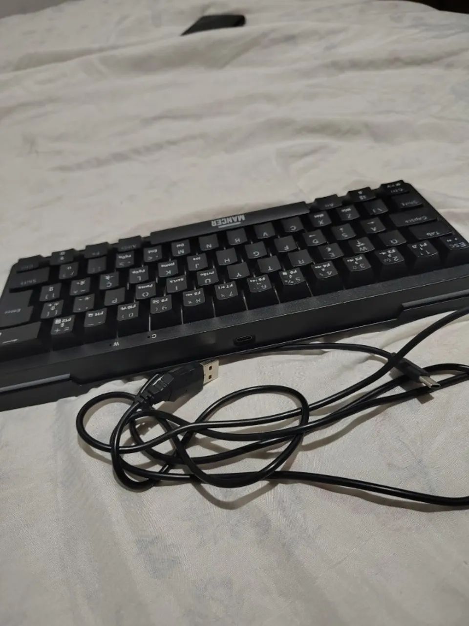 Teclado Mecanico Mancer Zarion, Rainbow, ABNT2, Switch Vermelho, Preto, MCR-ZRN-RBW01