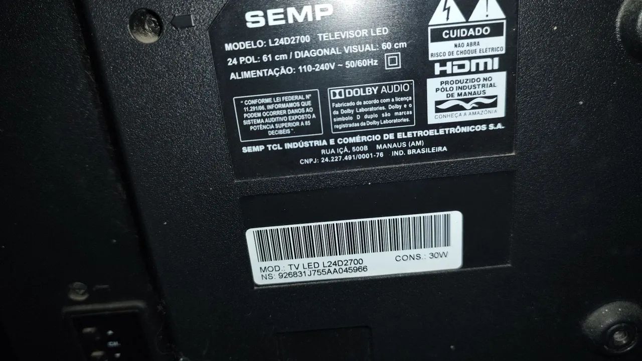 TV Semp - TCL 24 Fullhd - Foto 2