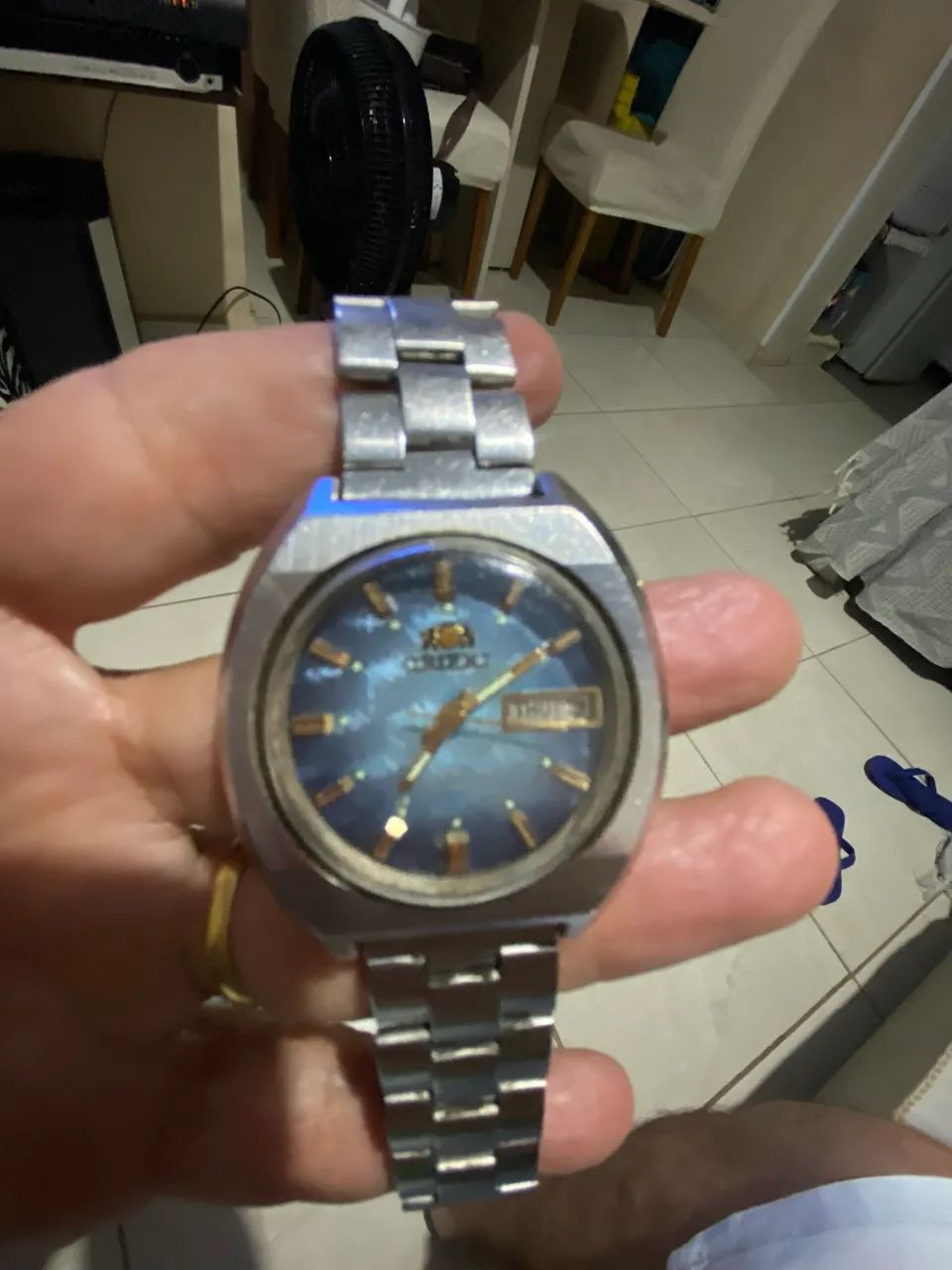 Relógio ORIENTE fundo azul automático  - Foto 6