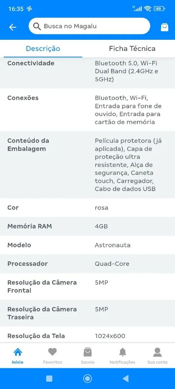 Tablet Infantil Astronauta Rosa - Foto 6