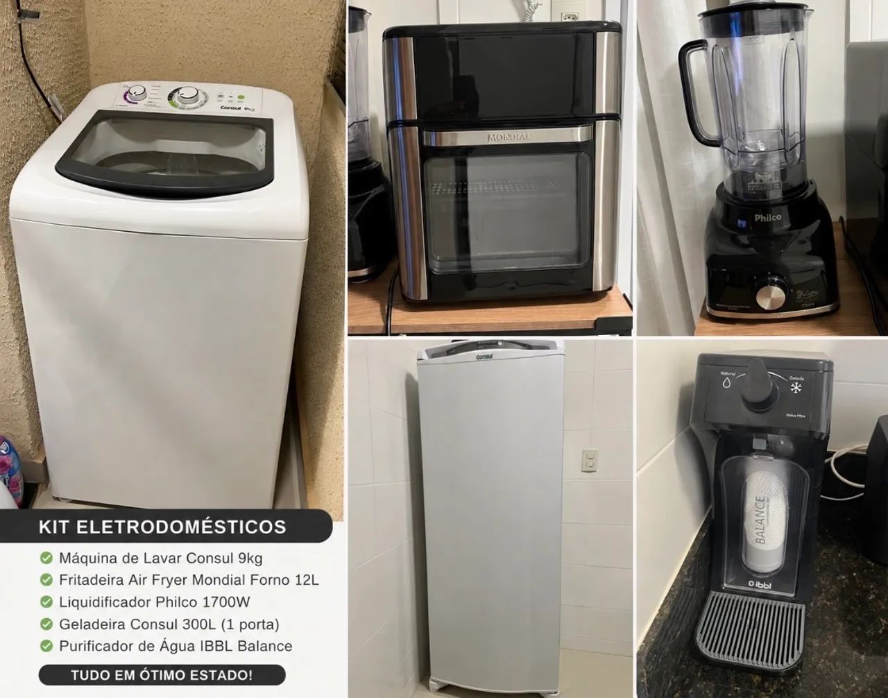 MÓVEIS + ELETRODOMÉSTICOS - 1 ANO DE USO KIT - Foto 2