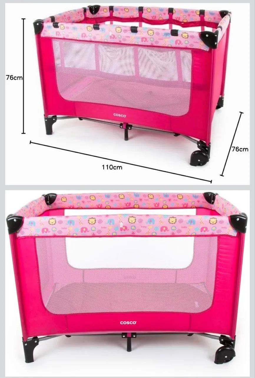 BERÇO PORT ÁTIL COSCO ROSA - Foto 2