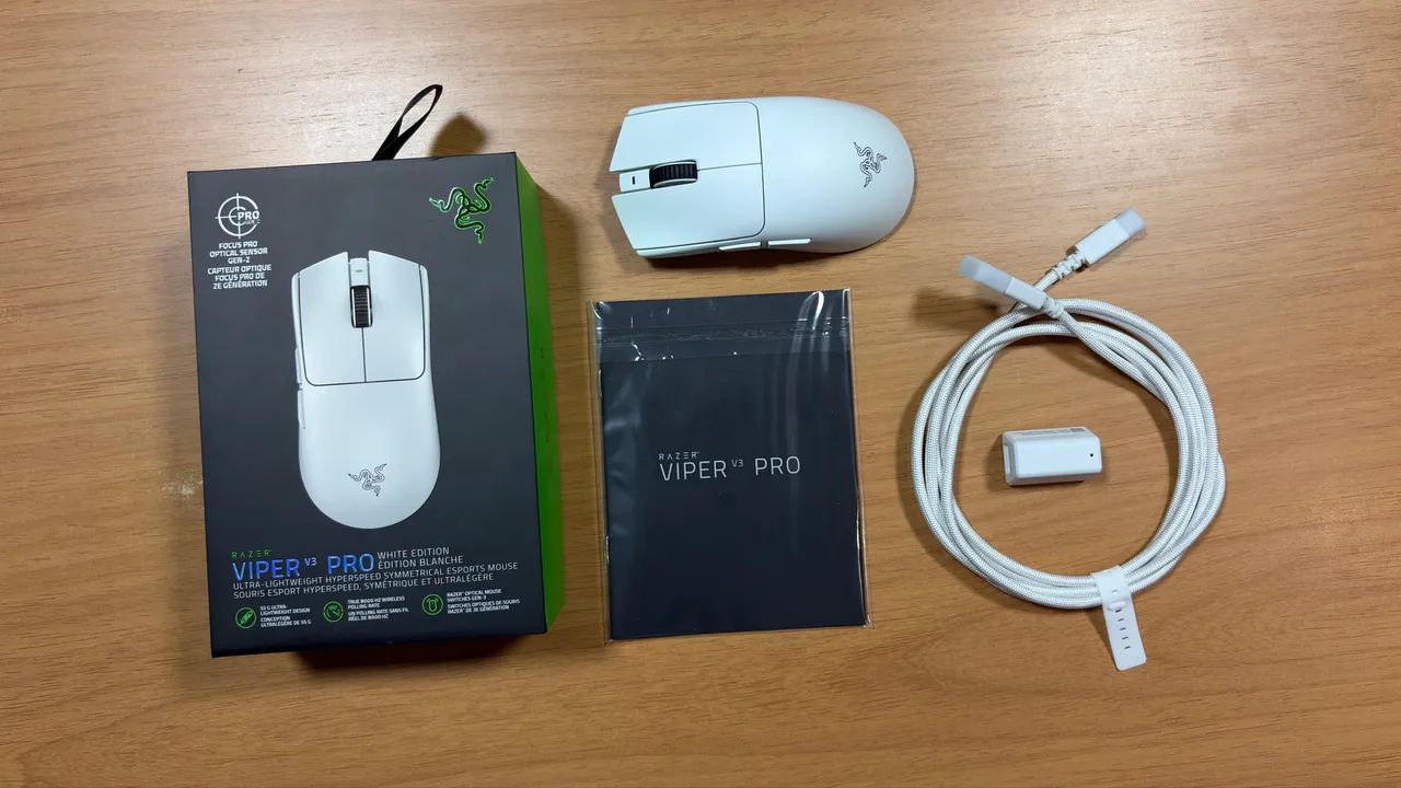 Mouse Gamer Razer Viper V3 Pro - Branco/White - Foto 5