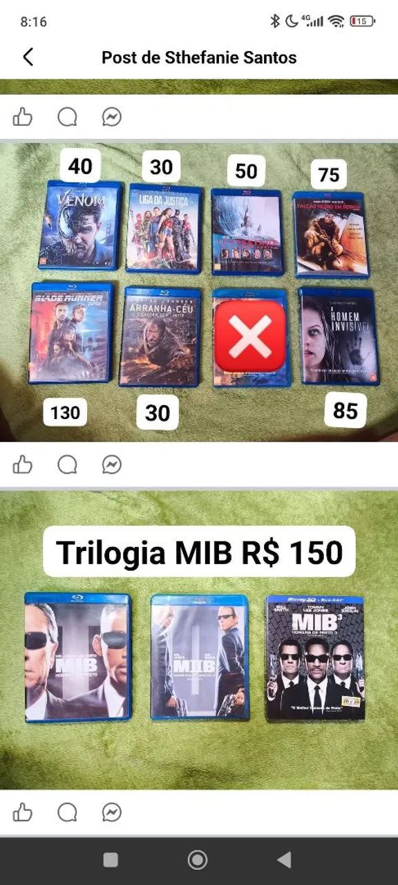 Vendo filmes em blu-ray diversos títulos, consultar preços  - Foto 4