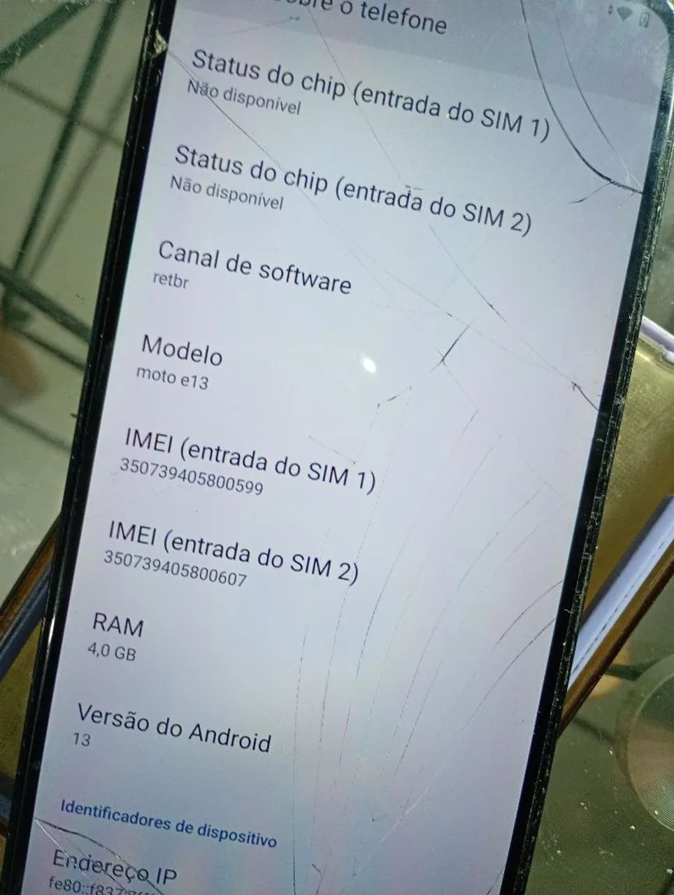Celular moto e13 usado bateria cançada 