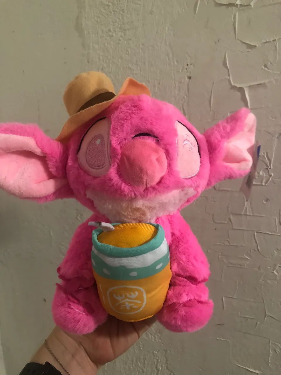 Pelúcia Stitch cor de rosa nova com etiqueta 