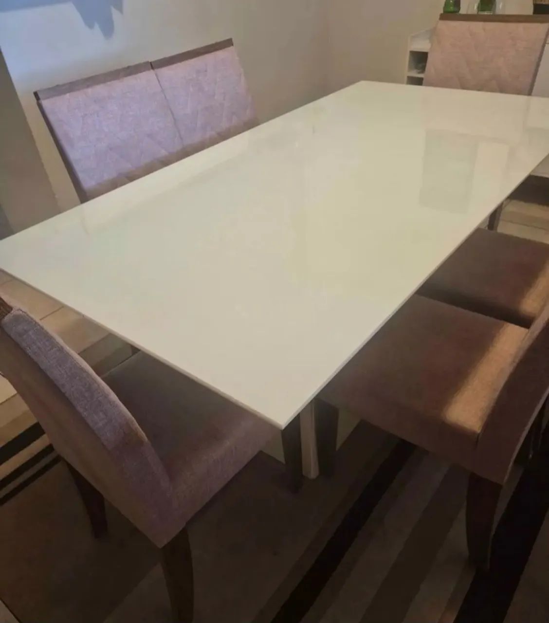 Mesa robusta 6 cadeiras e tampo vidro - Foto 2