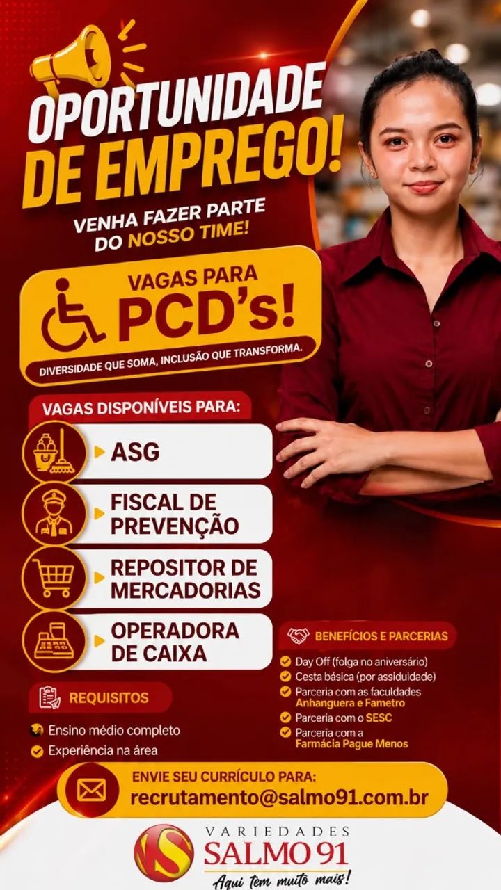 Vagas para PCD