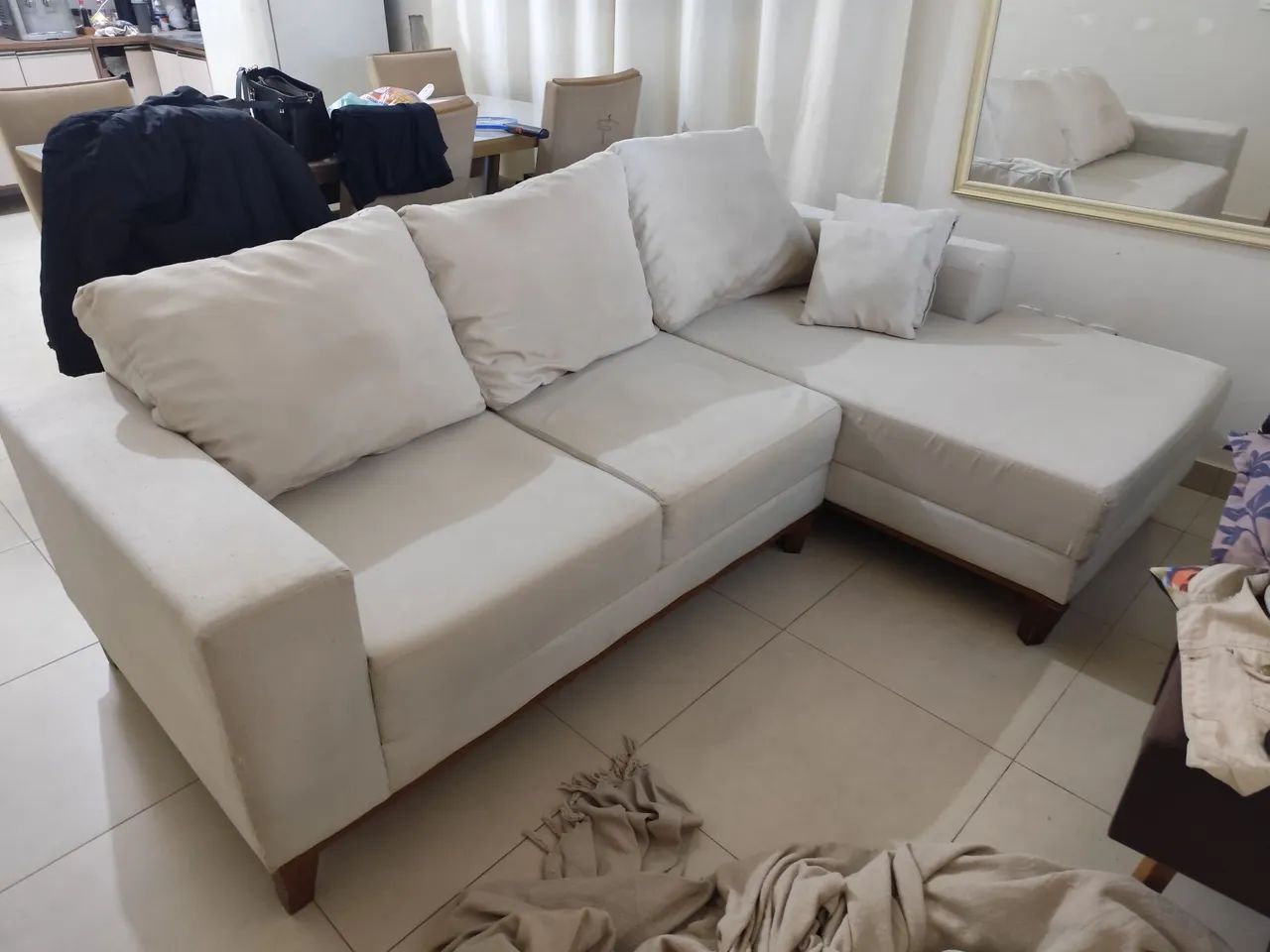 Sofá em L linho - Foto 3