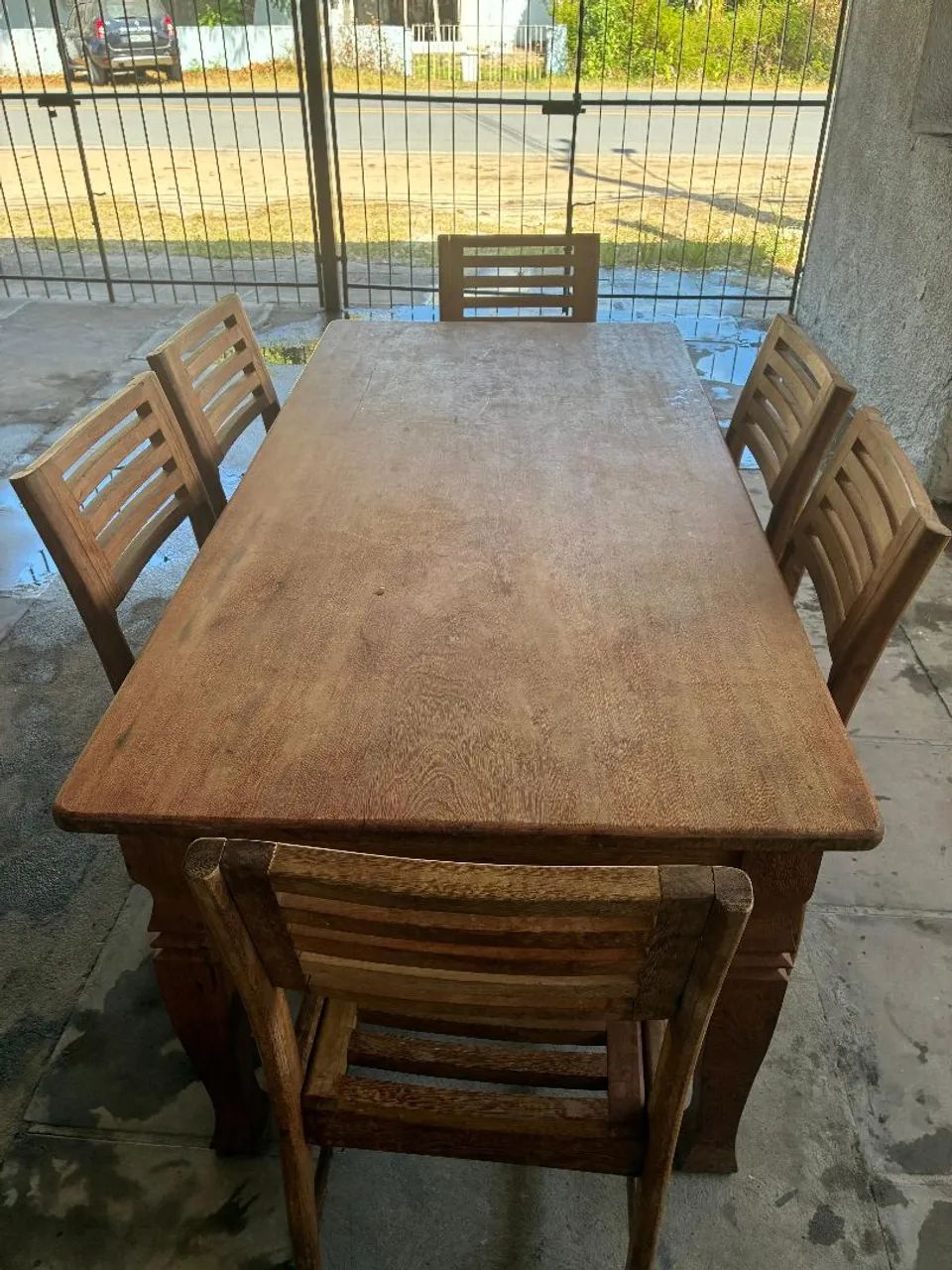 Mesa rústica de 6 lugares 1,85 x 0,90 - Foto 2