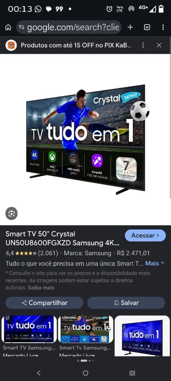 Tv Samsung 50 polegadas defeito - Foto 4