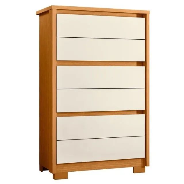 Cômoda Unno 79cm 6 Gavetas com Pés Plástico - Foto 2