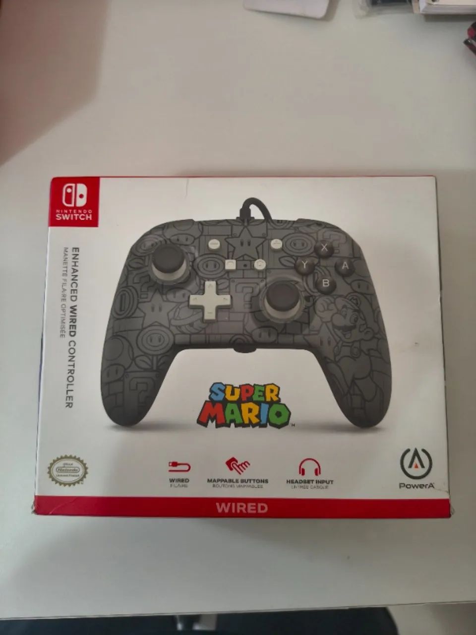 PowerA Enhanced Wired Controller Controle licenciado do Super Mario
