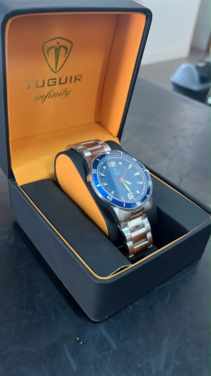 Relógio TUGUIR Infinity Original Azul + Caixa | R$ 345,00