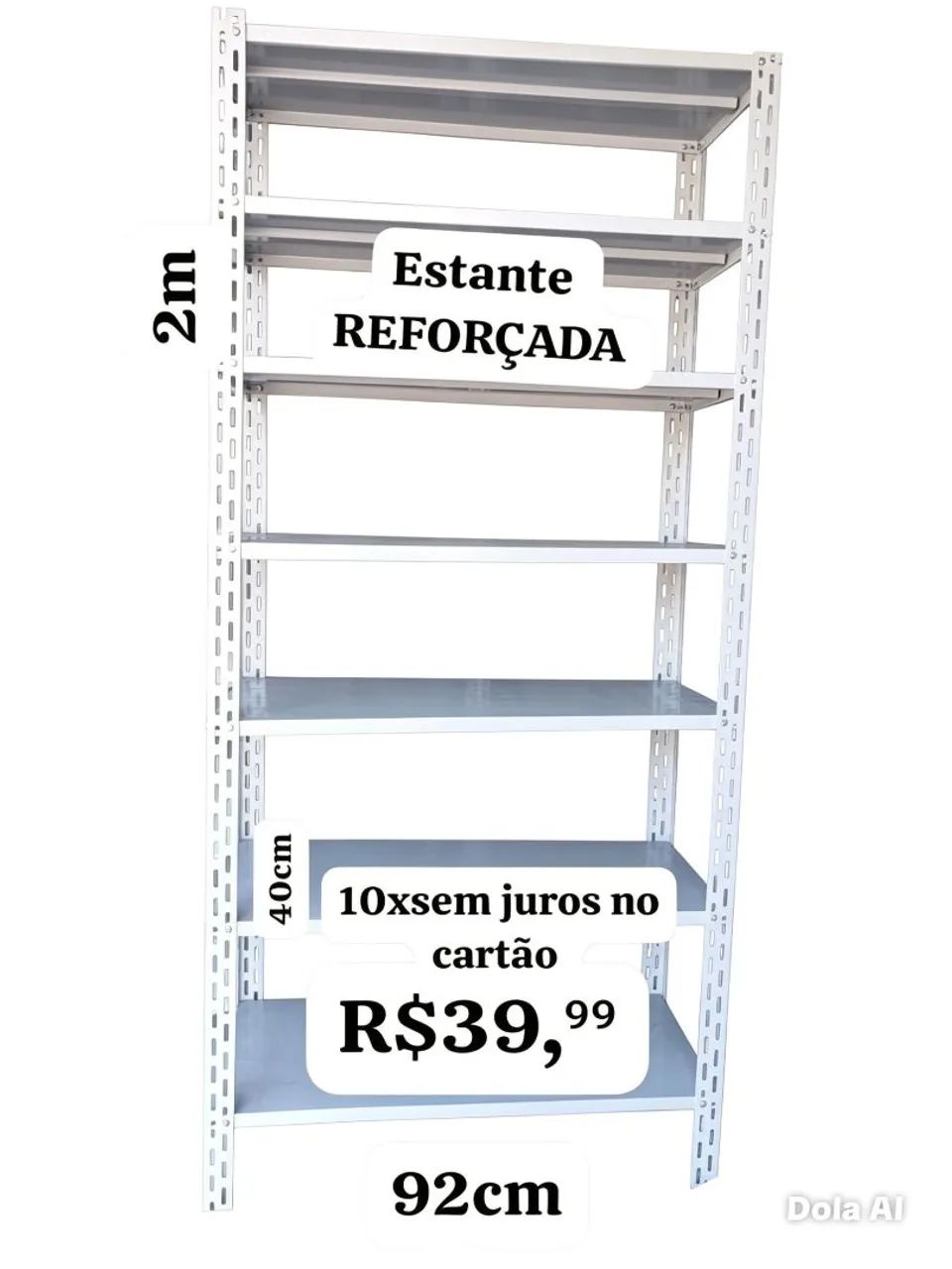 Estante de ferro reforçada 