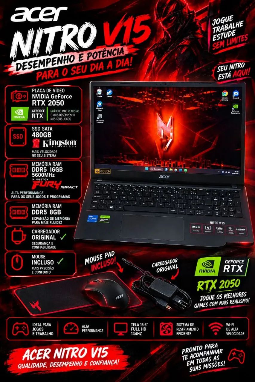 Notebook Acer Nitro V15 