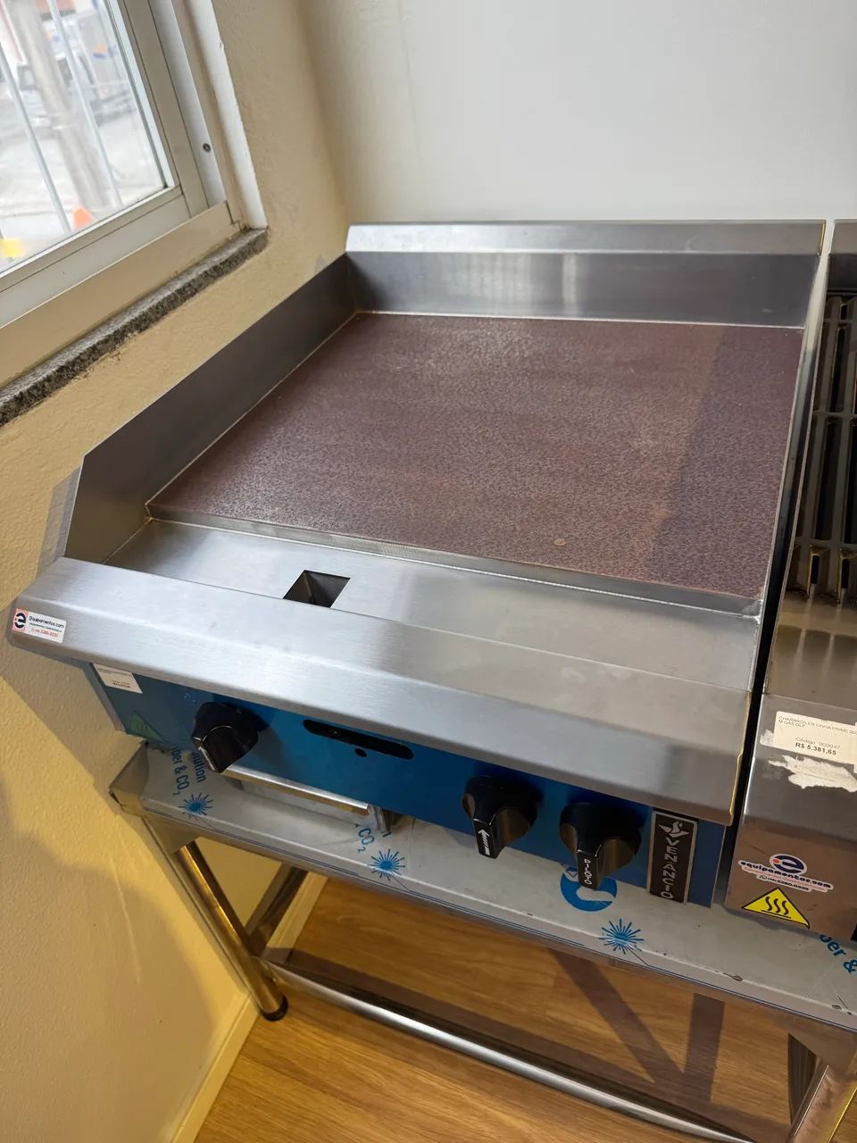 CHAPA MANUAL LINHA PRIME 60CM GAS GLP mostruário nova 