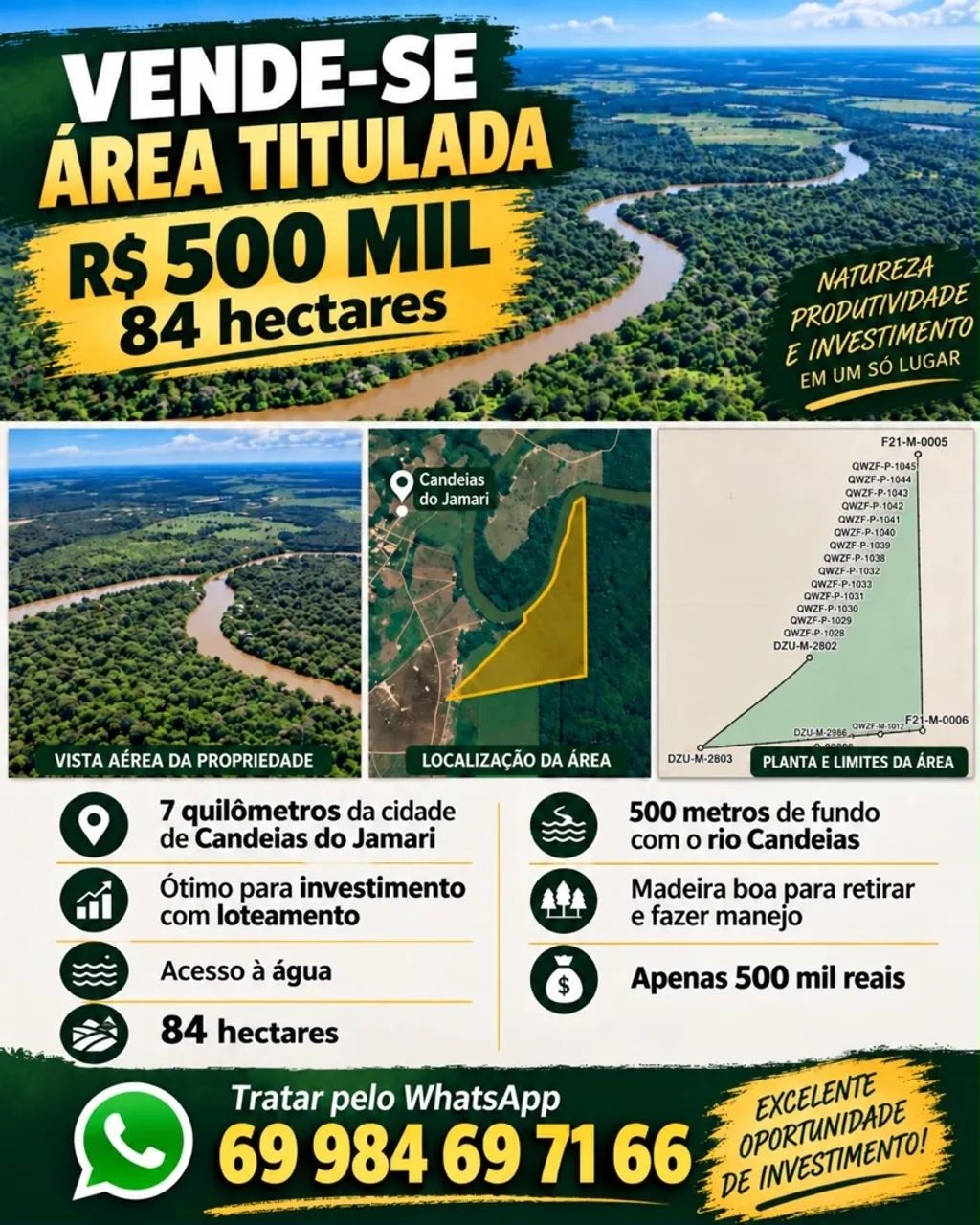 Vende-se área titulada 