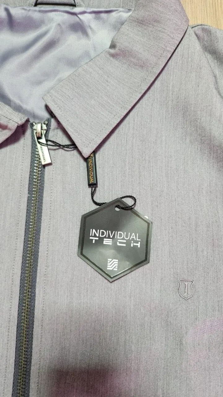 JAQUETA CLASSIC NYLON TECH INDIVIDUAL ORIGINAL | CINZA CLARO - Foto 3