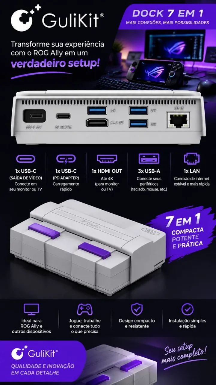 Dock Gulikit Snes 7 em 1