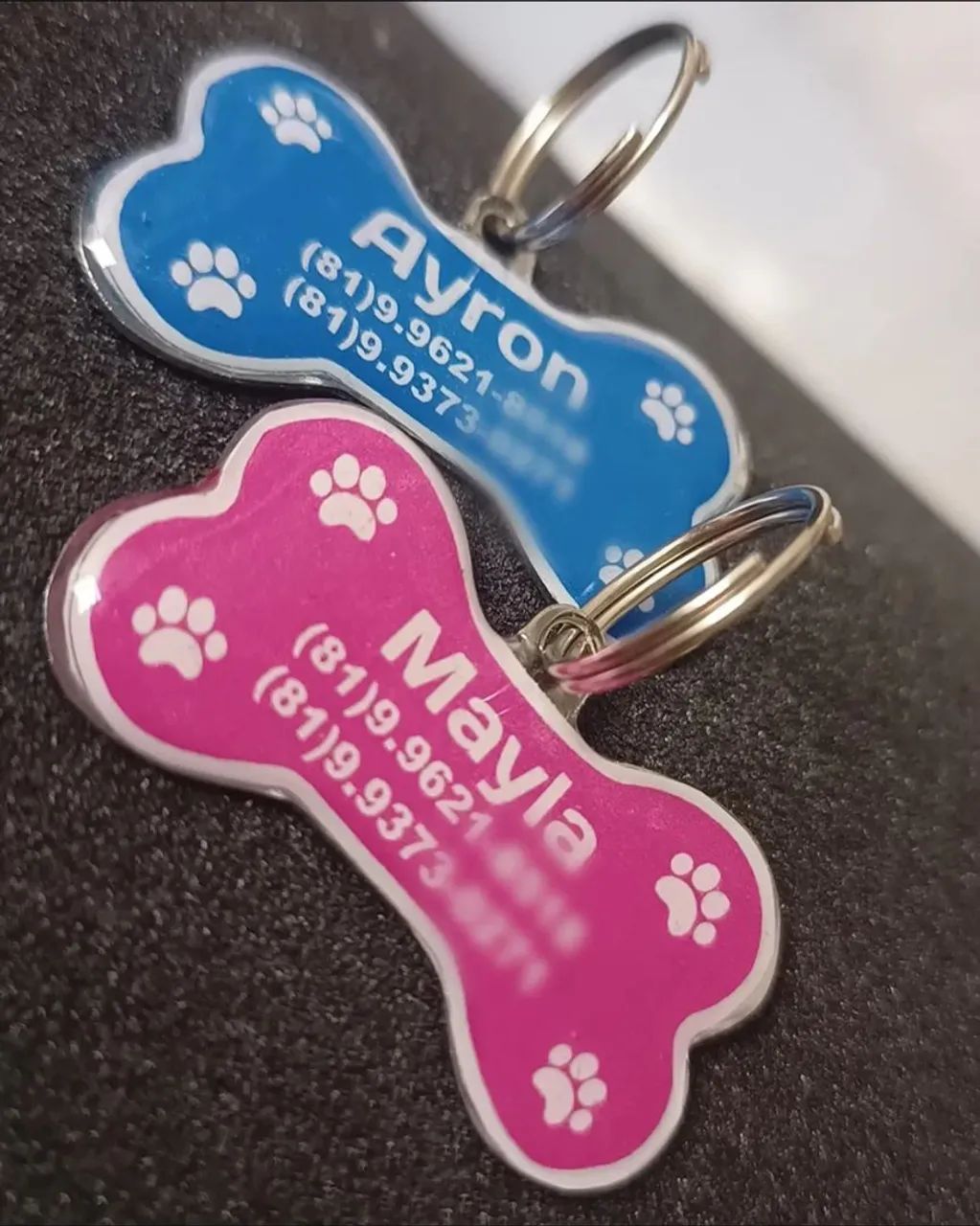 Plaquinhas de identificação pets