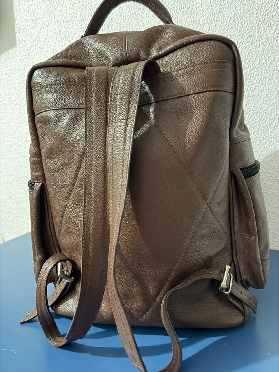 Mochila de couro legítimo  - Foto 3