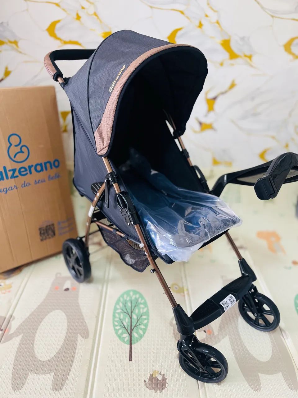 Carrinho de bebê Galzerano bronze  - Foto 4
