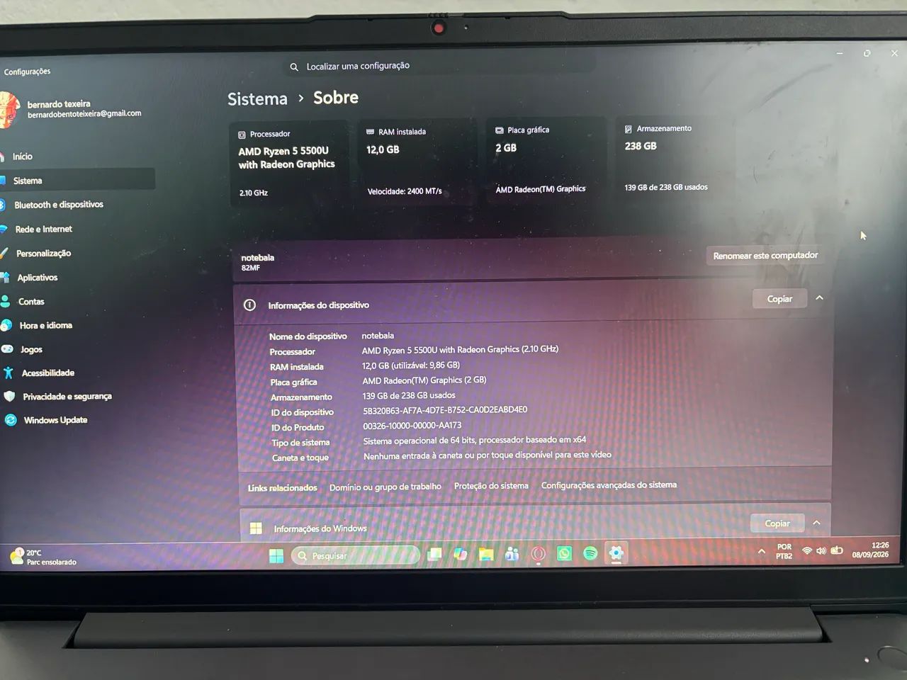 Notebook ideapad 3