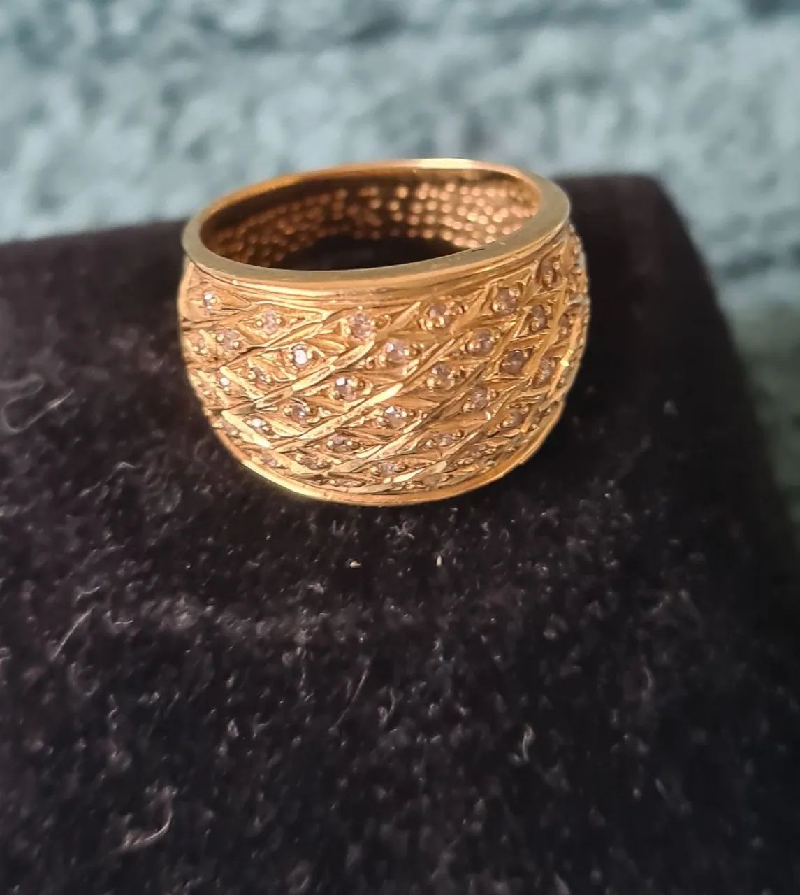 Anel Colmeia Ouro 18k