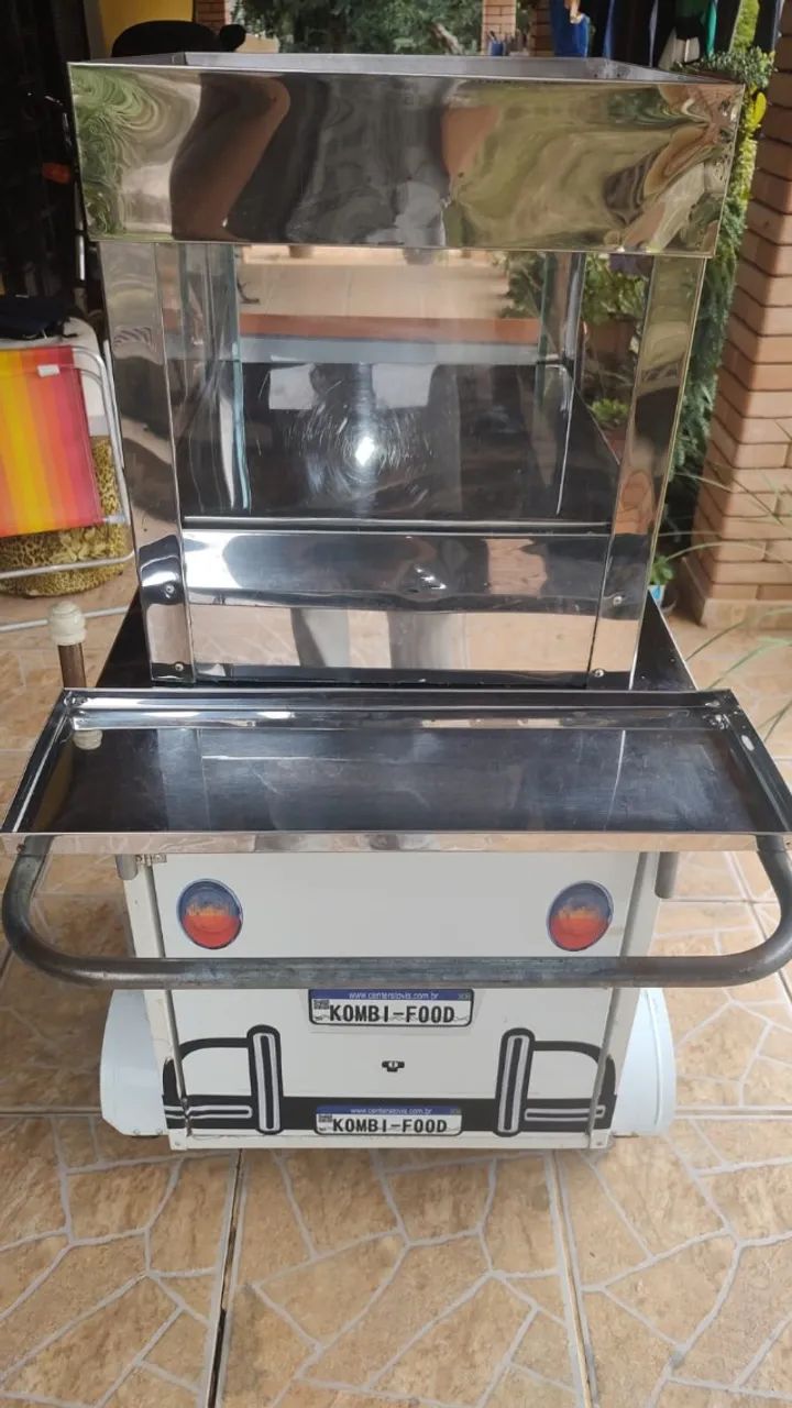 Carrinho Expositor Kombi Food em Inox para Eventos e Vendas - Foto 4