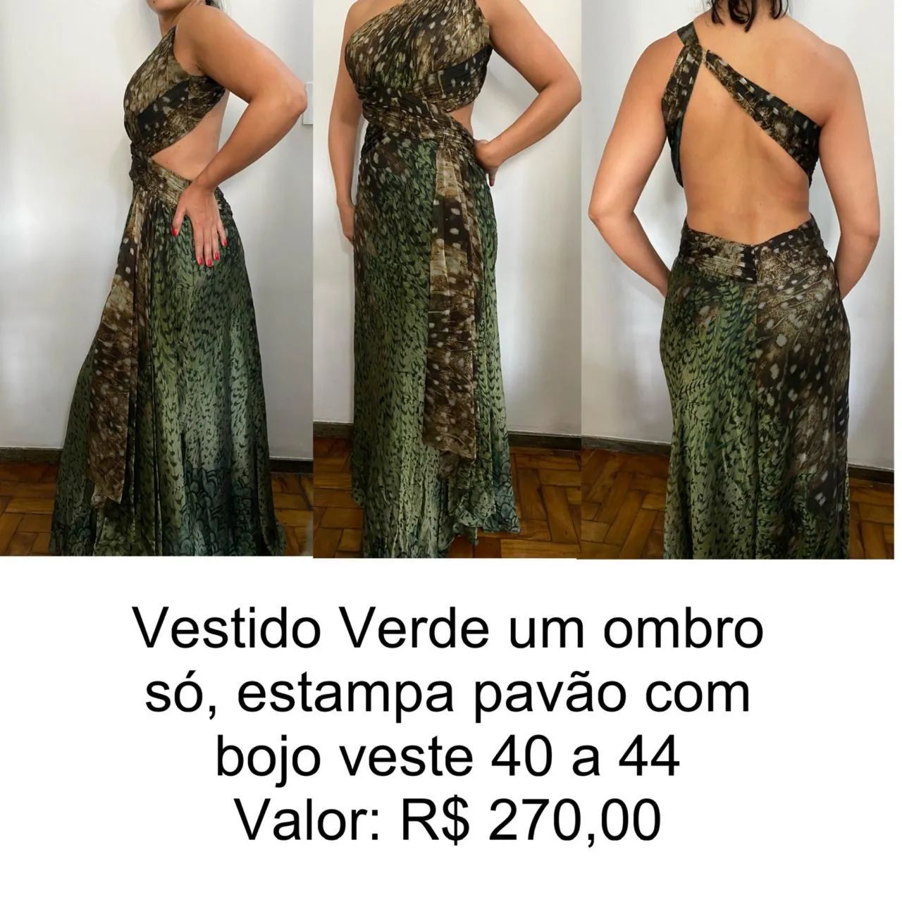 OPORTUNIDADE: Vestido Verde Estampado - Foto 2