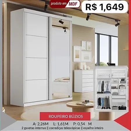 Guarda Roupa solteiro em MDF - Foto 3