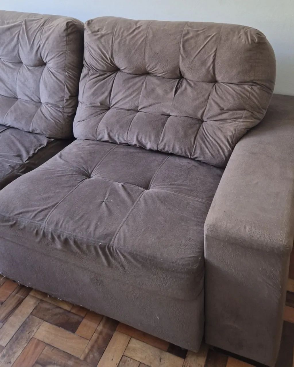 Sofá Retrátil e Reclinável Suede 240cm (Super Confortável) - Foto 5