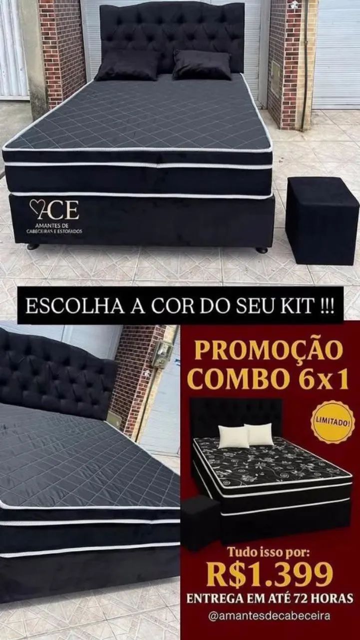 CAMA BOX  - COMPLETA COM MOLAS ENSACADAS 