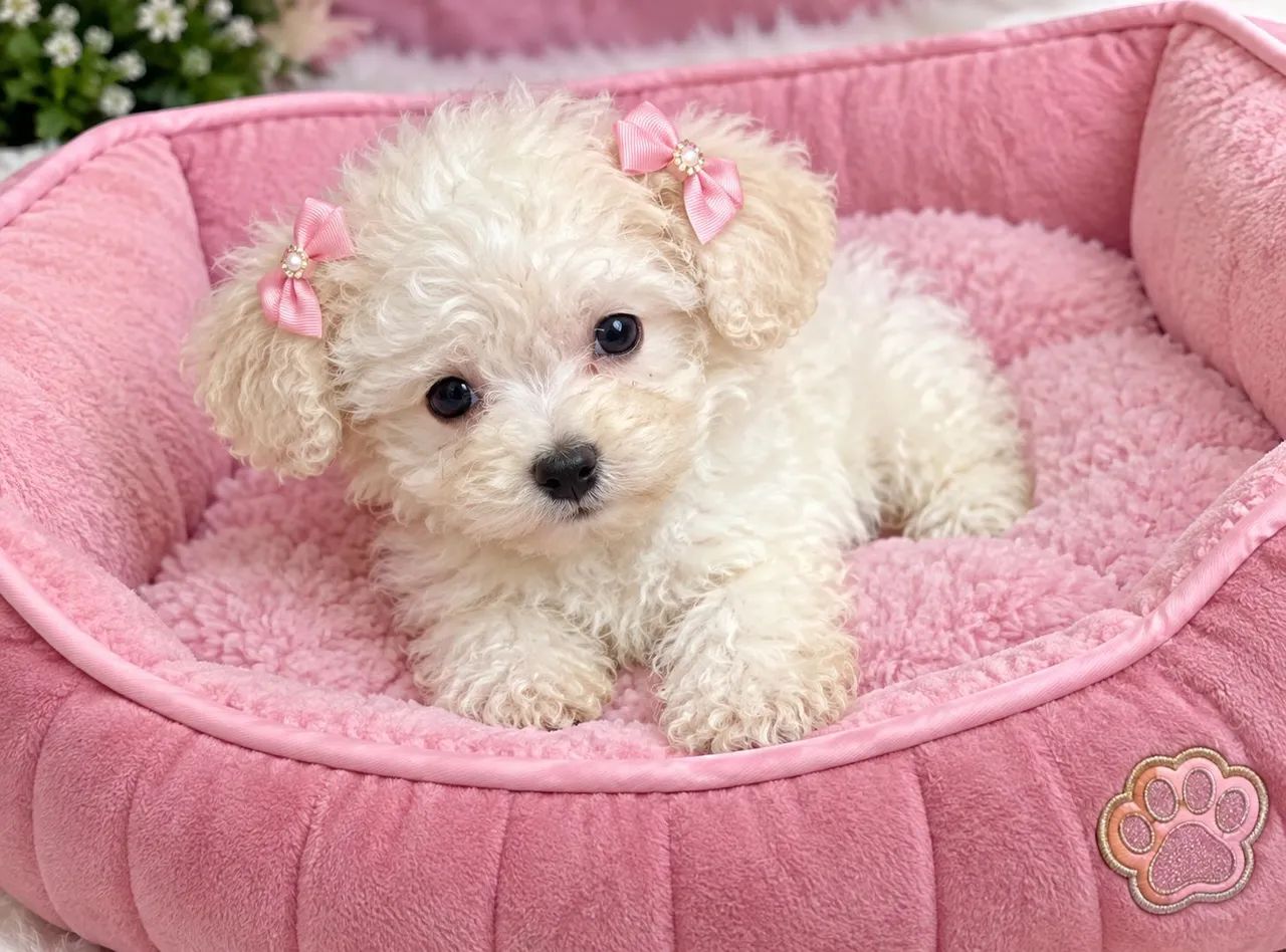 Micro toy poodle única 