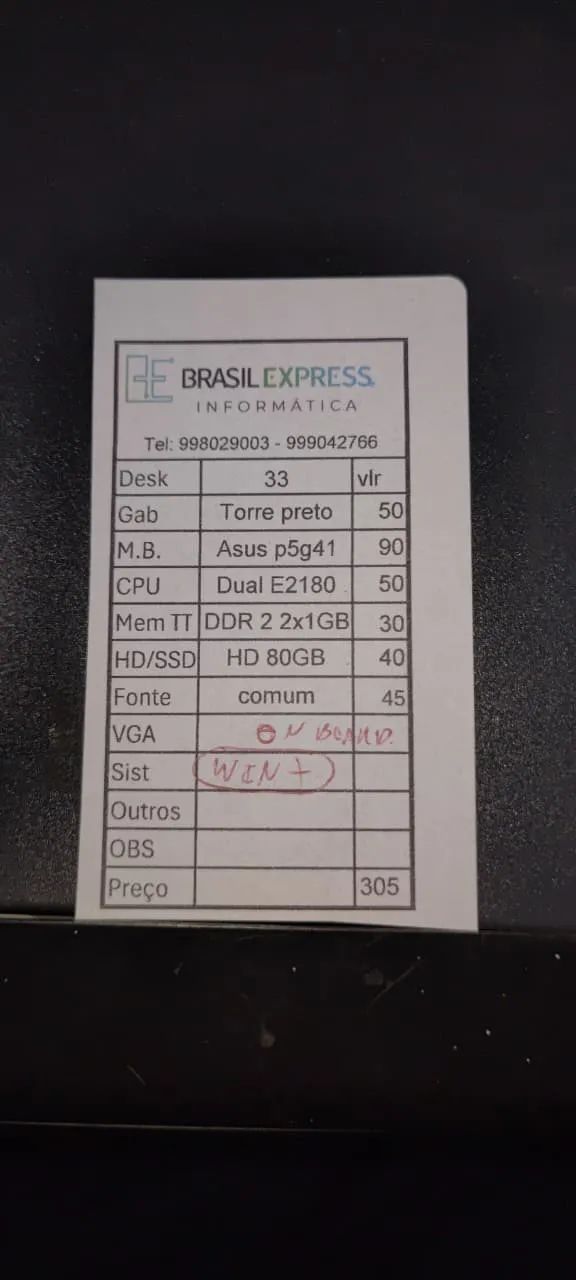 Computador Dual Core E2180 2GB HD 80GB - Unidade 33 - Foto 4