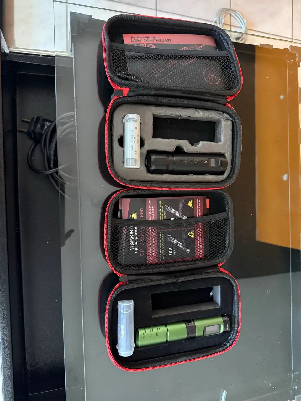Máquina tatuagem pen mais materiais 