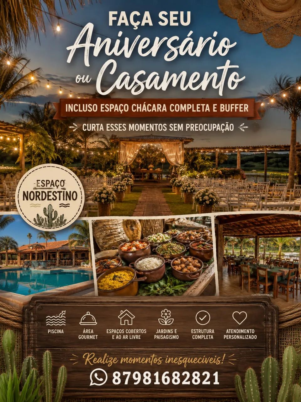 Restaurante na roça/ chácara para alugar e eventos  