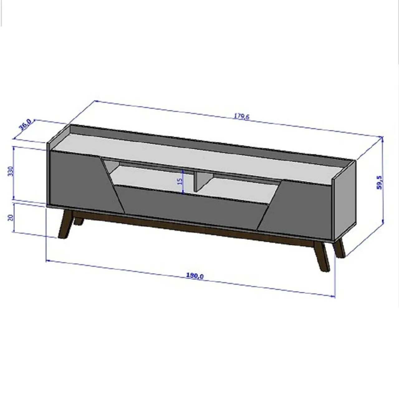 RACK PARA TV ATÉ  70 POLEGADAS 2 PORTAS E 1 GAVETA65138002444803122