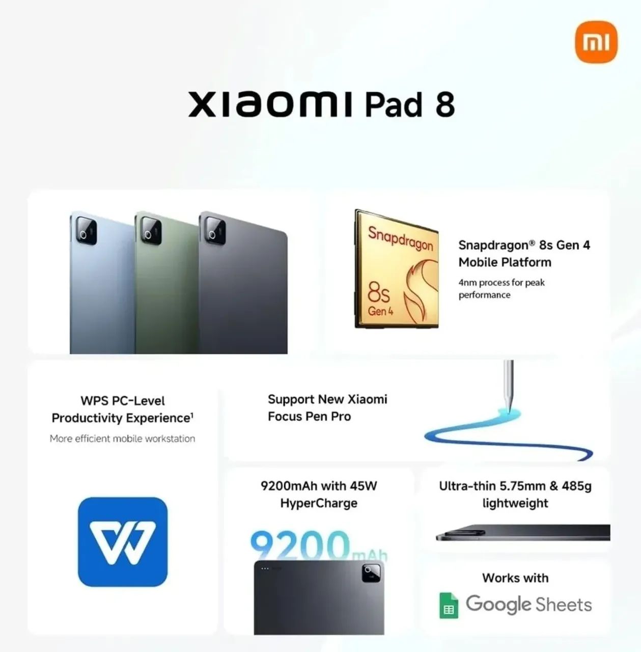 Xiaomi Pad 8 256/8 Global Pronta Entrega  - Foto 2