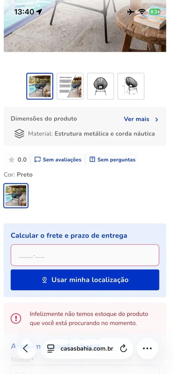 Cadeira Acapulco com almofada - Foto 5