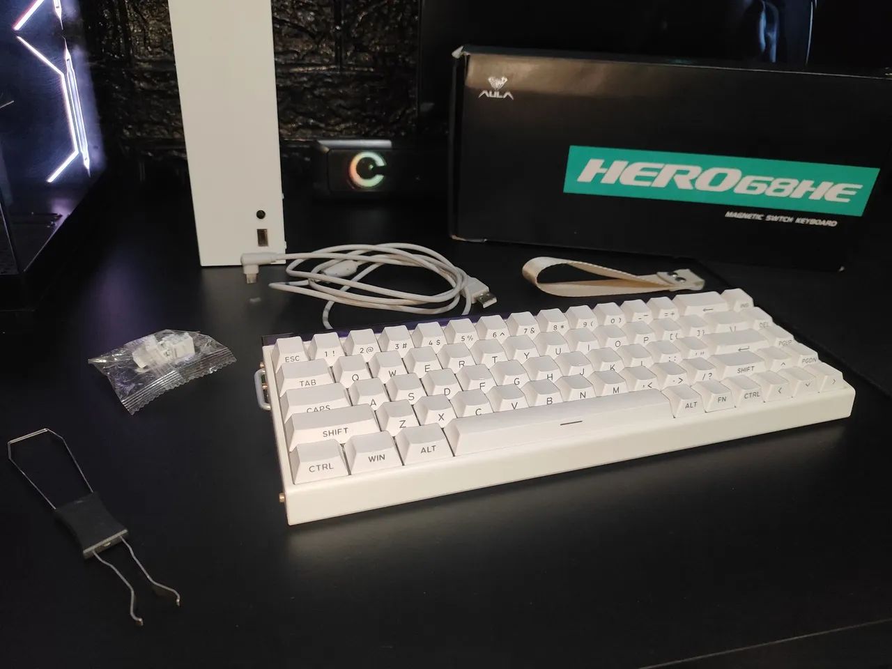 Teclado AULA Hero 68 HE Branco ? Hall Effect - Foto 3