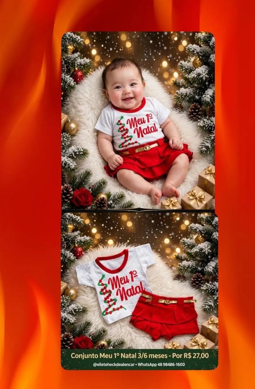 Roupas infantis e bebê de natal  - Foto 4